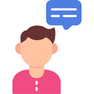 converstation simgesi, vektör illüstrasyonu basit tasarım