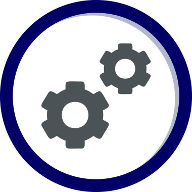 Vitesli ayar simgesi, vektör illüstrasyonu basit tasarım