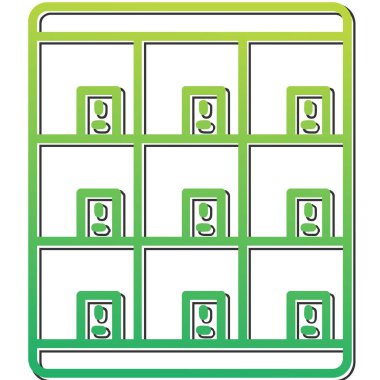 Dolap simgesi, vektör illüstrasyonu basit tasarım