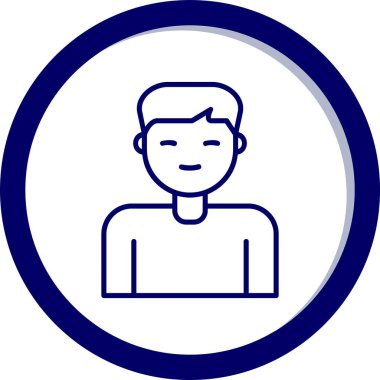  Erkek kullanıcı. Web simgesi basit illüstrasyon