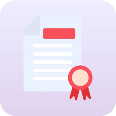 Sertifika. Web simgesi basit tasarım