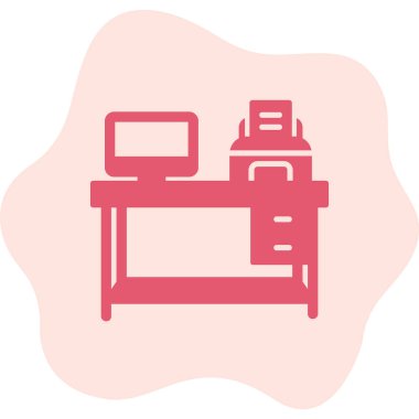 işyeri web simgesi vektör illüstrasyonu