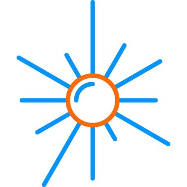 Güneş. Web simgesi basit illüstrasyon 