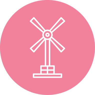 Yel değirmeni ikonu vektör illüstrasyonu