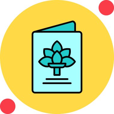 Tebrik kartı simgesi vektör illüstrasyonu