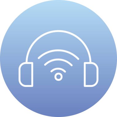 Çevrimiçi Podcast ikon vektör çizimi