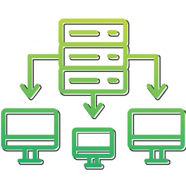 Küme hesaplama simgesi, vektör illüstrasyonu basit tasarım