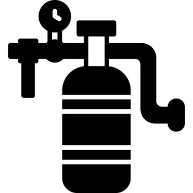 Oxygen Tank modern simgesinin vektör çizimi            