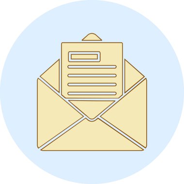 E- posta İş Teklif simgesi vektör illüstrasyonu