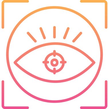 vizyon web simgesi, vektör illüstrasyonu 