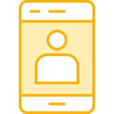 Mobil Kullanıcı simgesinin vektör çizimi