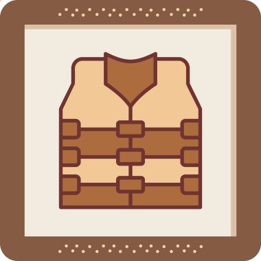 Can yeleği. Web simgesi basit illüstrasyon