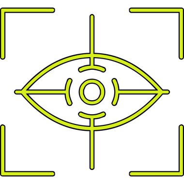 Göz. Web simgesi basit illüstrasyon