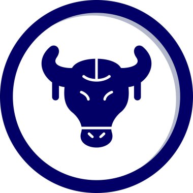 Boğa Kafatası ikon vektör çizimi