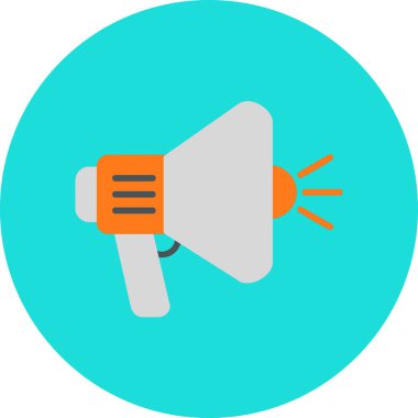 megafon web simgesi, vektör çizim 