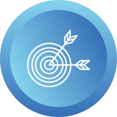 Oklu hedef. Web simgesi basit illüstrasyon 