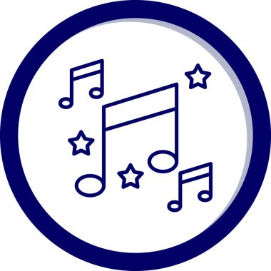 müzik notlar simgesini, vektör çizim