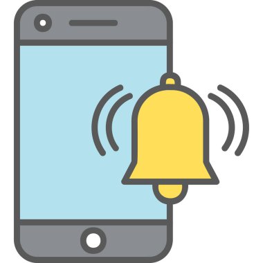 telefon bildirim simgesi, vektör illüstrasyonu basit tasarım