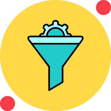 Vektör illüstrasyon Huni ağ simgesi 