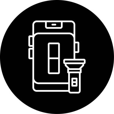 el feneri. Web simgesi basit illüstrasyon