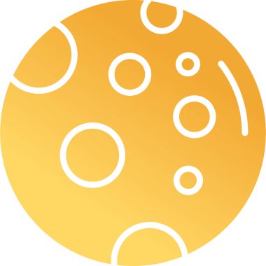 Dolunay simgesi, vektör illüstrasyonu