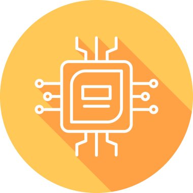 cpu icon, vector illustration simple design