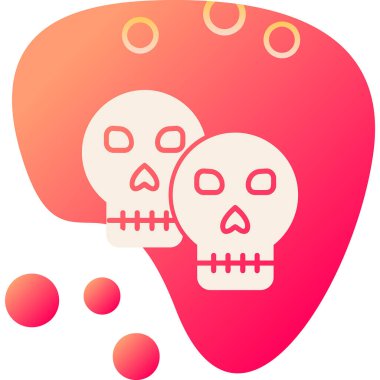 kafatası simgesi vektör illüstrasyonu