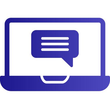 Çevrimiçi İletişim simgesi vektör illüstrasyonu