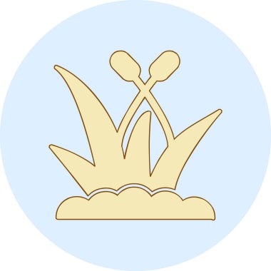 Çiçekli bitki. Web simgesi basit illüstrasyon 