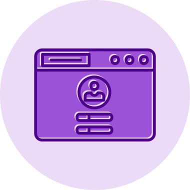 Günlük Kaydı Web simgesi, vektör illüstrasyonu