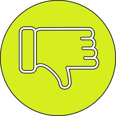 Hoşlanılmayan bir simgenin vektör illüstrasyonu 