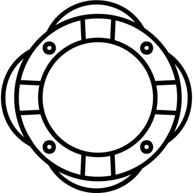 Hayat Koruyucu Basit Simge, Vektör İllüstrasyonu