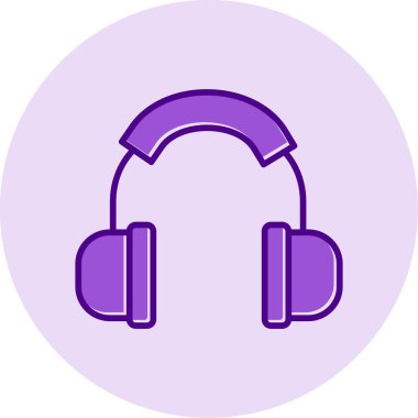 Kulaklık. Web simgesi basit illüstrasyon 