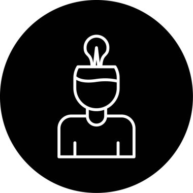 Modern Yaratıcı Düşünce simgesinin vektör çizimi            