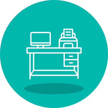 işyeri web simgesi vektör illüstrasyonu