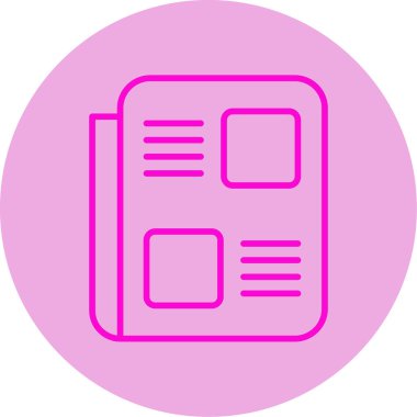 Bir gazete simgesinin vektör illüstrasyonu