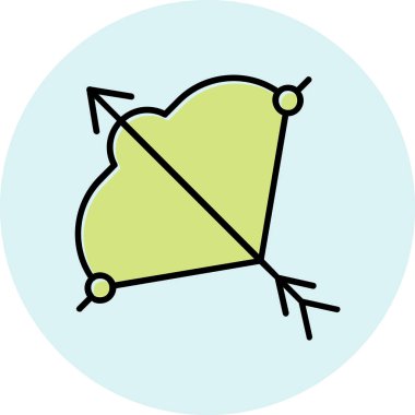 Viking yayı. Web simgesi basit tasarım