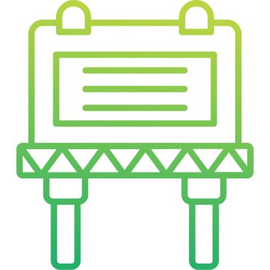 Poster ağ simgesi, vektör illüstrasyonu