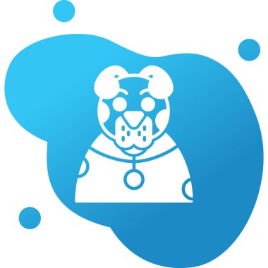 köpek simgesi tasarımı, vektör illüstrasyonu 