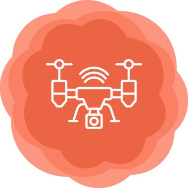 Drone simgesi vektör illüstrasyon tasarımı