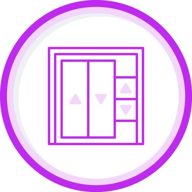 Asansör web simgesi, vektör illüstrasyonu