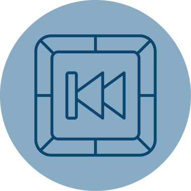 Geriye doğru ağ simgesi, vektör illüstrasyonu