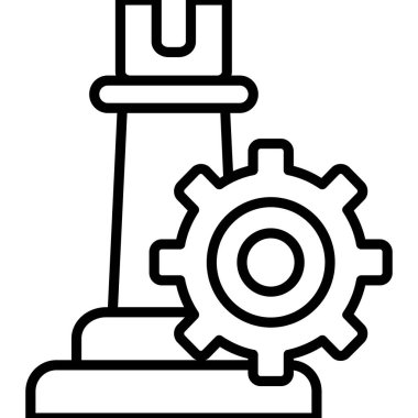 strateji basit simgesi, vektör çizim