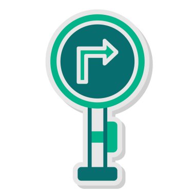 Yol işaretleri simgesinin vektör illüstrasyonu 