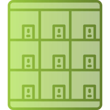 Dolap simgesi, vektör illüstrasyonu basit tasarım