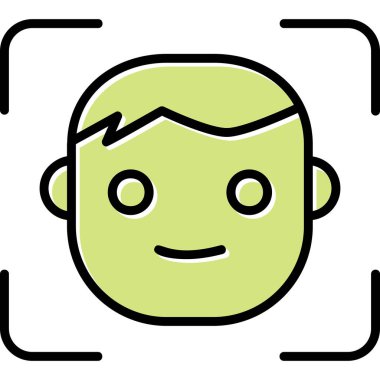 avatar erkek kullanıcı simgesi, yüz kimliği 