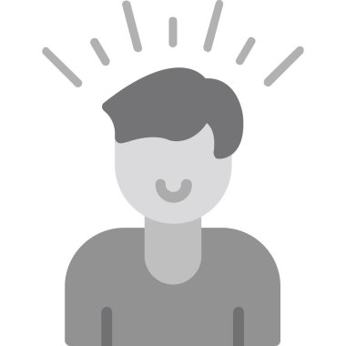 Kendine güvenen adam. Web simgesi basit illüstrasyon