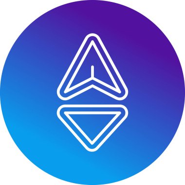 Tetrahedron web simgesi, vektör illüstrasyonu