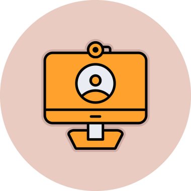 Video Arama simgesi, düz tasarım