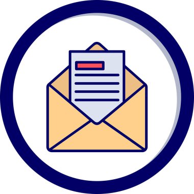 E- posta İş Teklif simgesi vektör illüstrasyonu